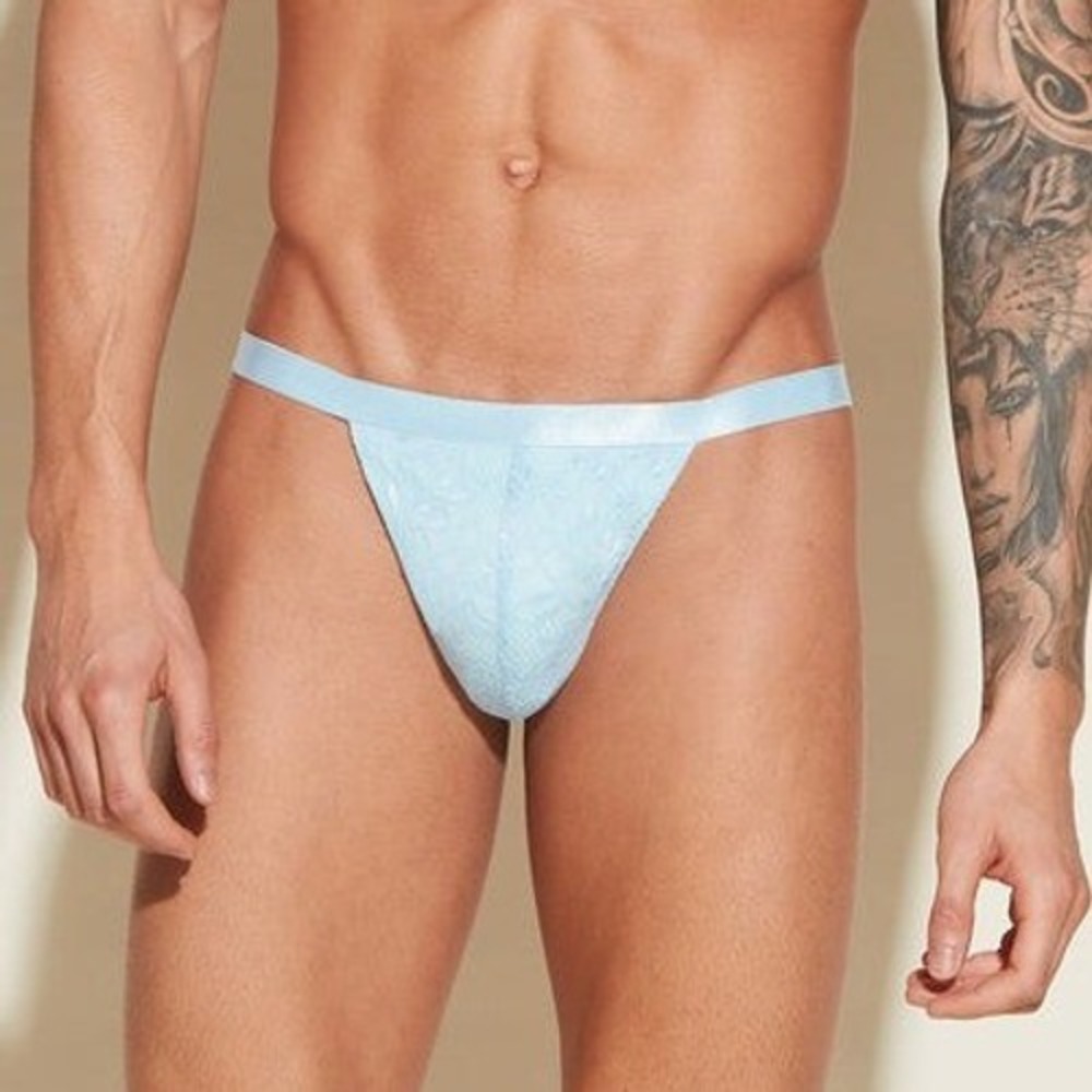 Cosabella Luxurious Italian Lace Thong Men's Mid Rise Stretch Underwear